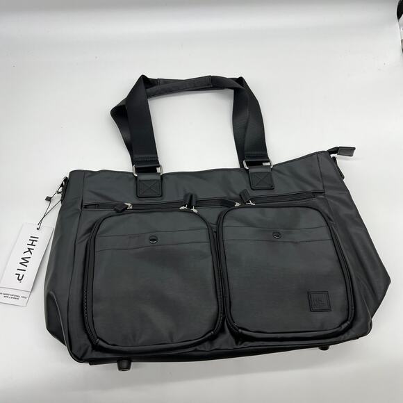 IHKWIP Cargo Catchall Tote with Two Crossbody Straps Metallic Black - Picture 1 of 12